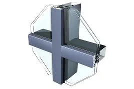 PVDF Aluminum Extrusion Curtain Wall Profile